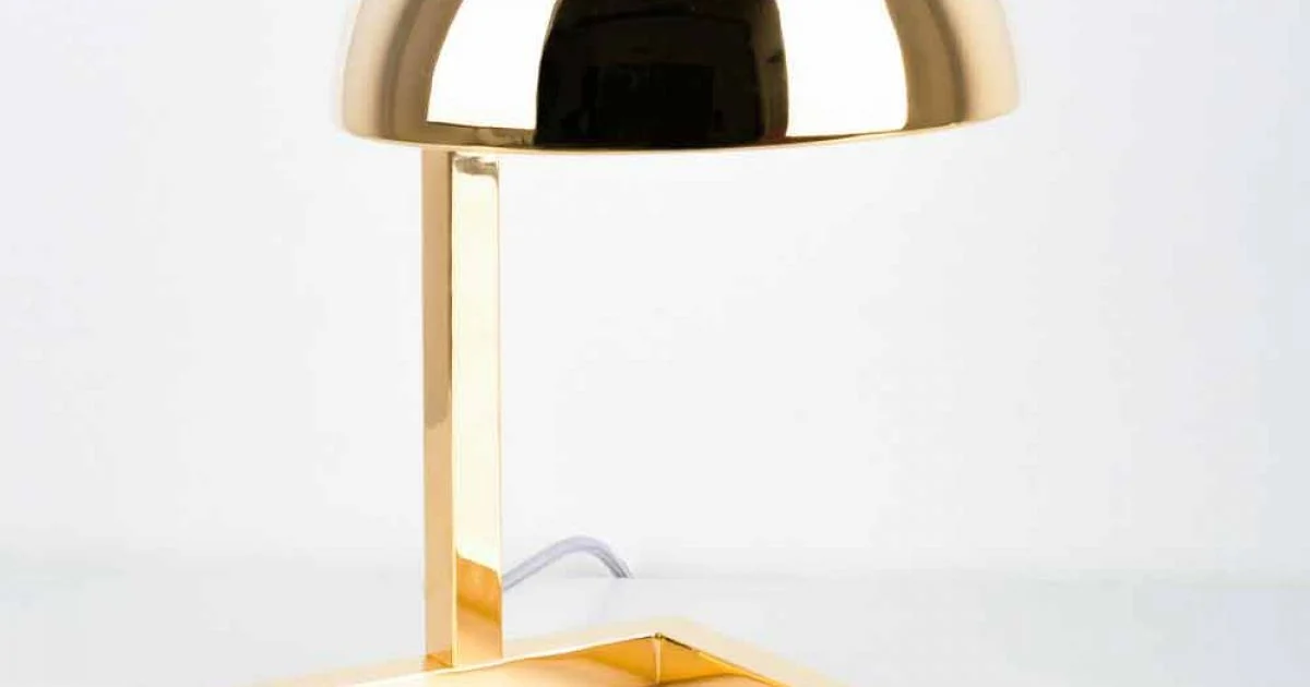 Lampada da Tavolo in Ottone Finitura Oro o Palladio Realizzata in Italia - Adana