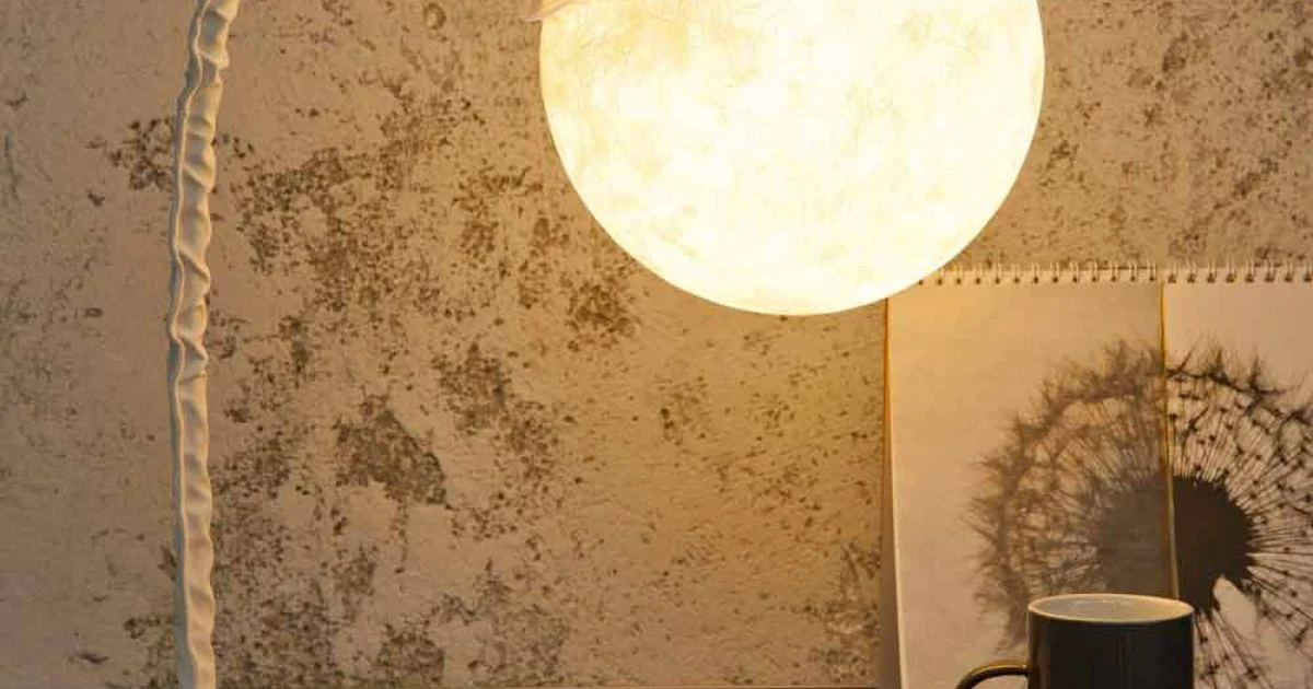 Lampada da tavolo moderna stelo flessibile In-es.artdesign MicroT Luna