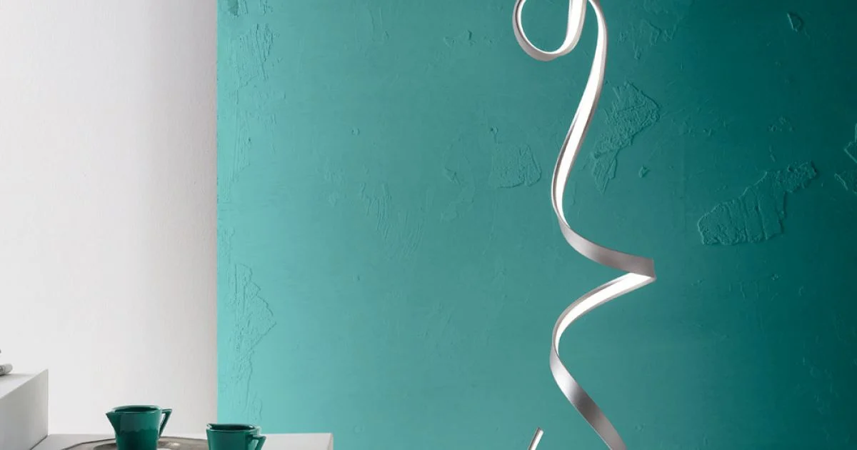 Lampada da Terra con Struttura in Metallo Verniciato con Luce LED - Lumino
