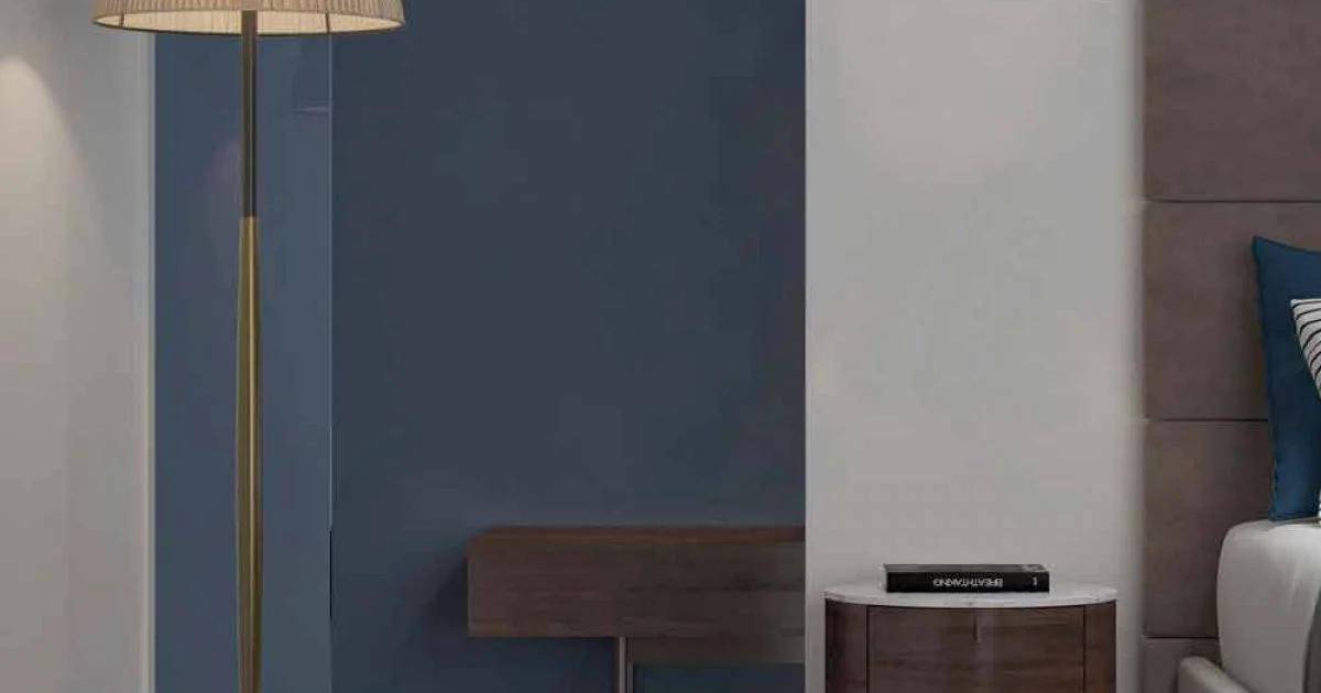 Lampada da Terra di Design in Metallo, Legno e Organza Made in Italy - Boom