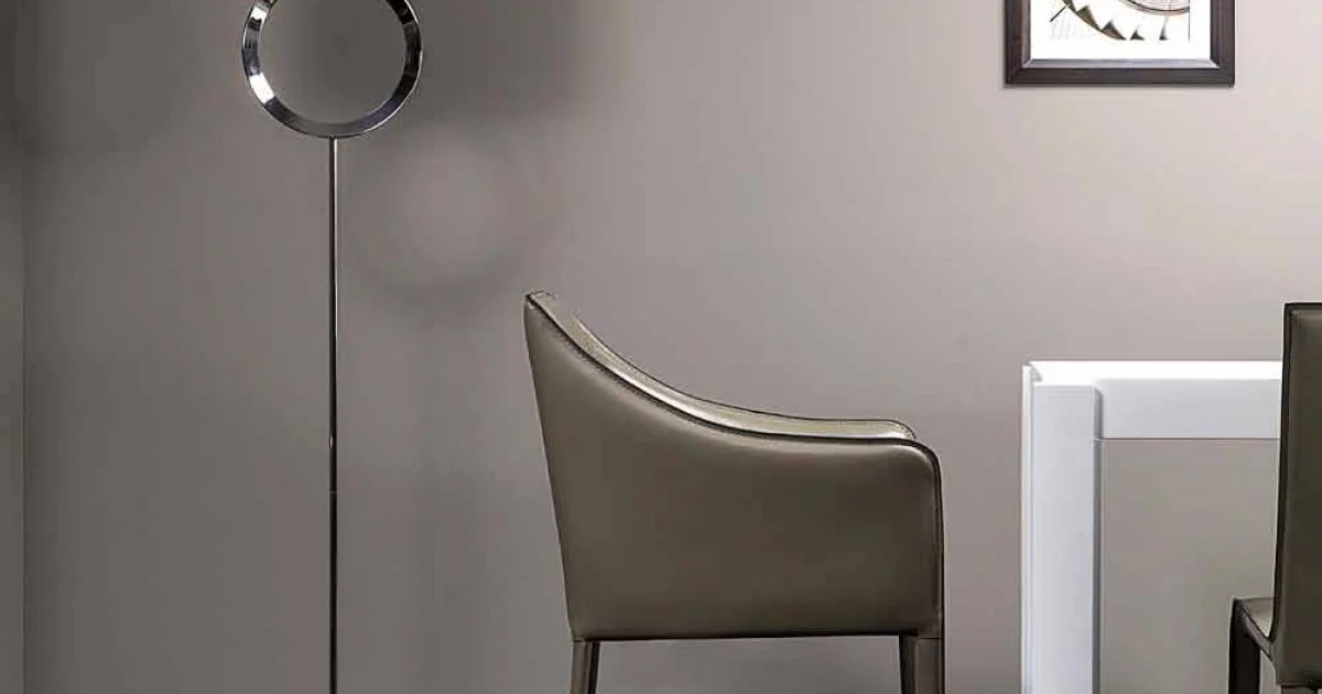 Lampada da terra in acciaio con paralume bianco Hmax 149,5cm Moon