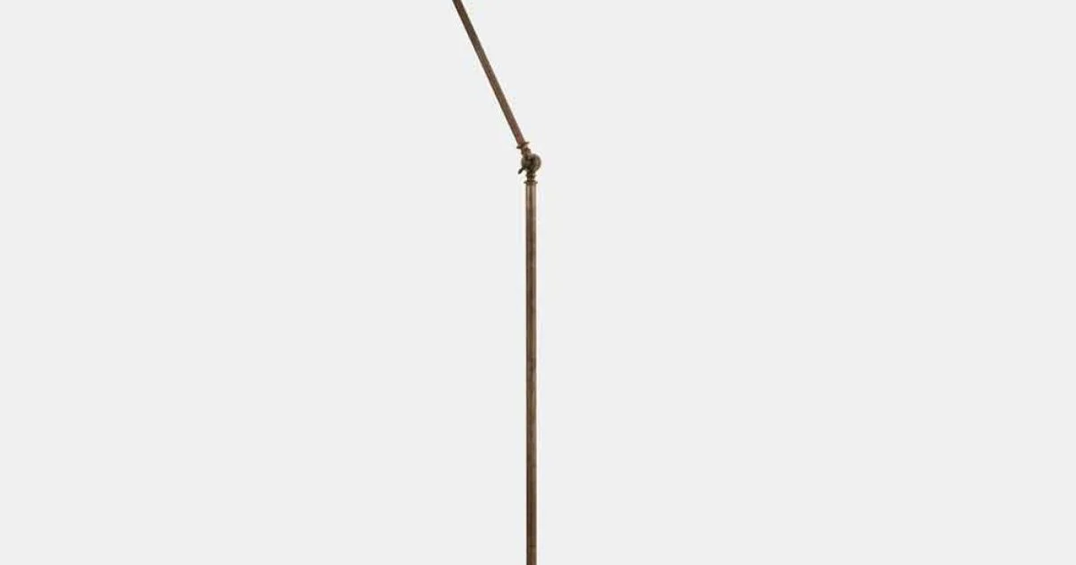 Lampada da Terra in Ottone e Ferro con Snodo Stile Vintage - Loft by Il Fanale