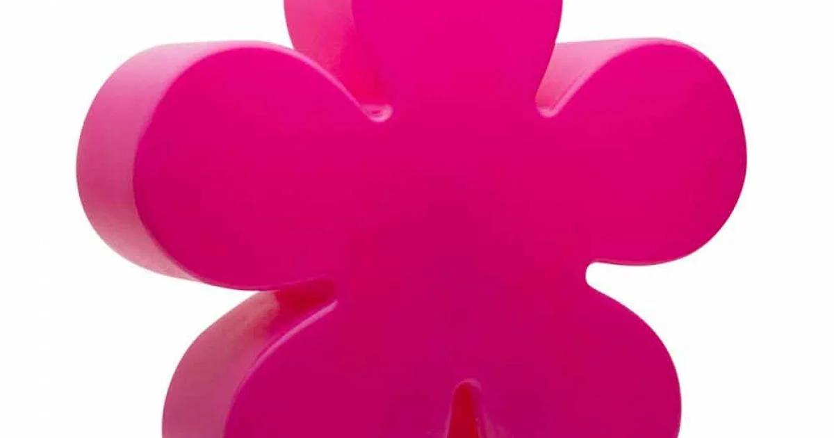 Lampada da Terra o Tavolo a Forma di Fiore Colorato, Attacco Solare - Fiorestar