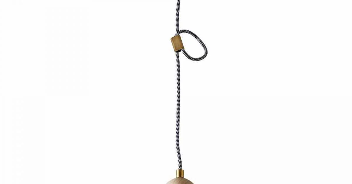 Lampada di design a sospensione in legno e ceramica made in Italy Asia