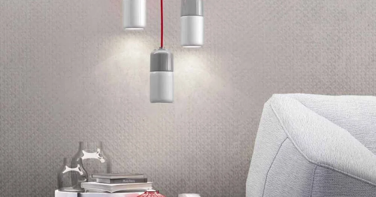 Lampada di design sospesa in ceramica e alluminio made in Italy Asia