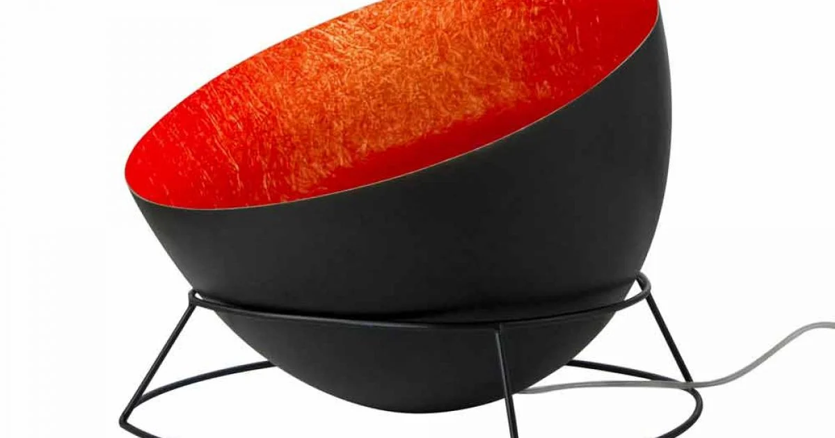 Lampada in acciaio e nebulite da terra In-es.artdesign H2o F colorata