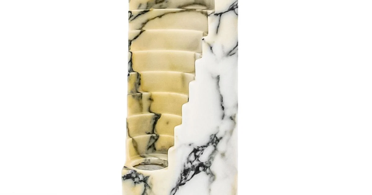 Lampada in Marmo Paonazzo e Diverse Misure Made in Italy - Daichi