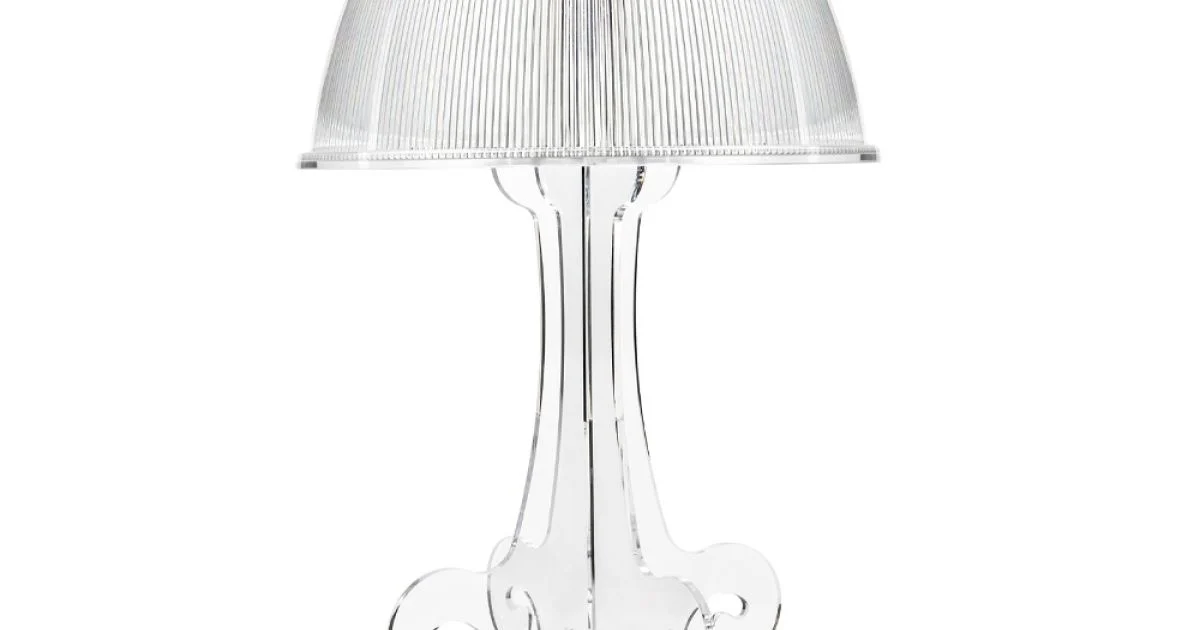 Lampada Led da Tavolo in Plexiglass Trasparente Made in Italy - Odette