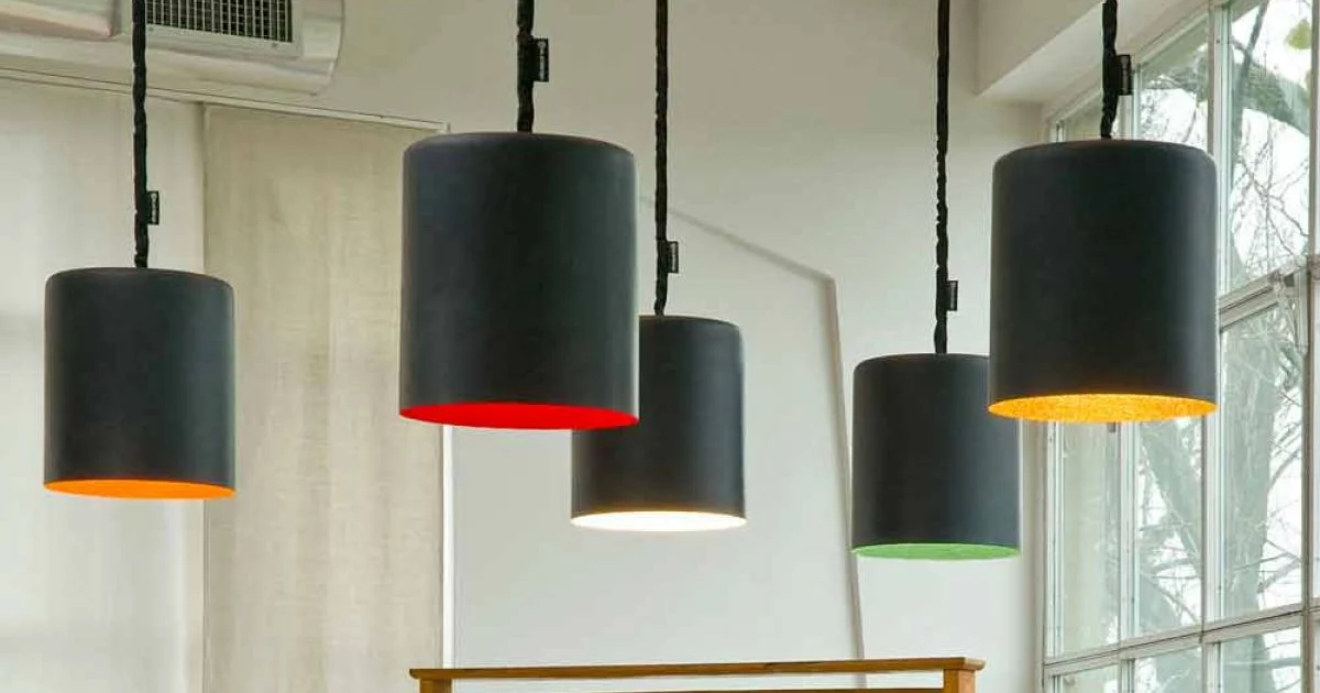 Lampada moderna a sospensione In-es.artdesign Bin Lavagna in resina