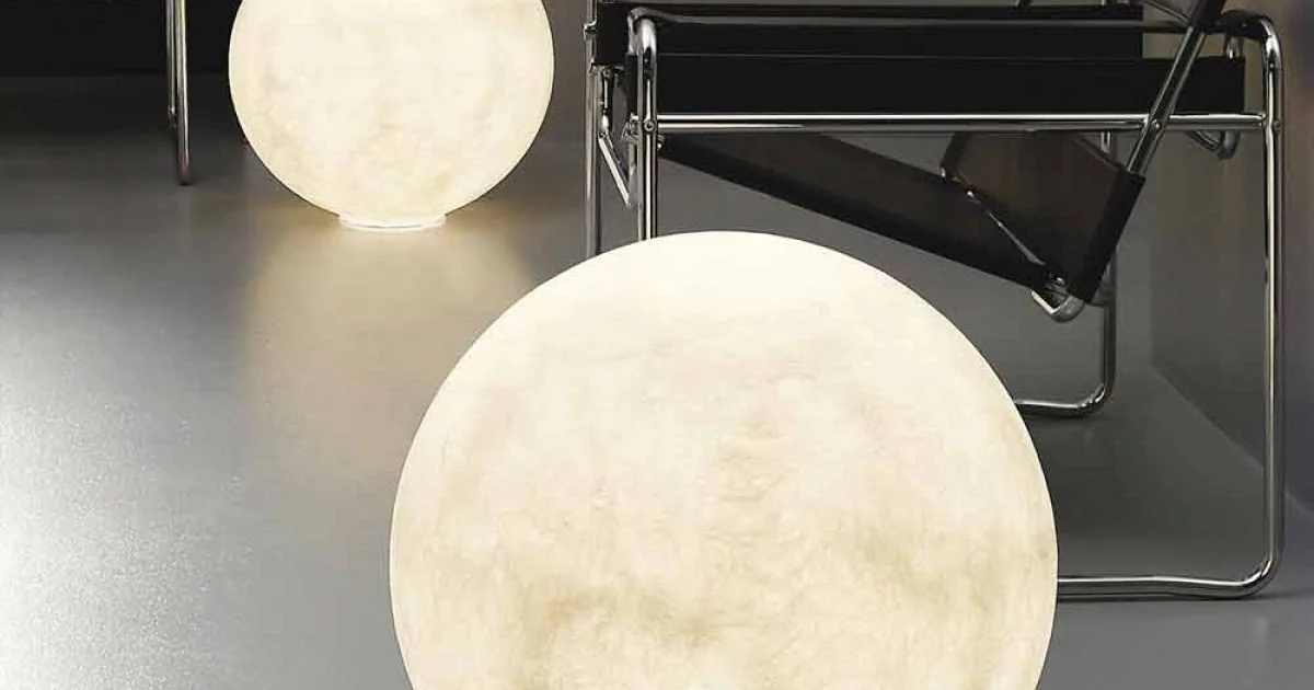 Lampada moderna da tavolo sferica In-es.artdesign Floor Moon nebulite