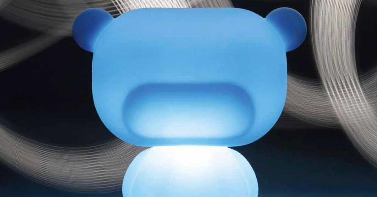 Lampada da tavolo luminosa a forma di orso Slide Pure, fatta in Italia