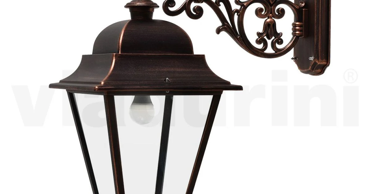 Lampada per Esterno Vintage in Alluminio e Vetro Made in Italy - Bonaria