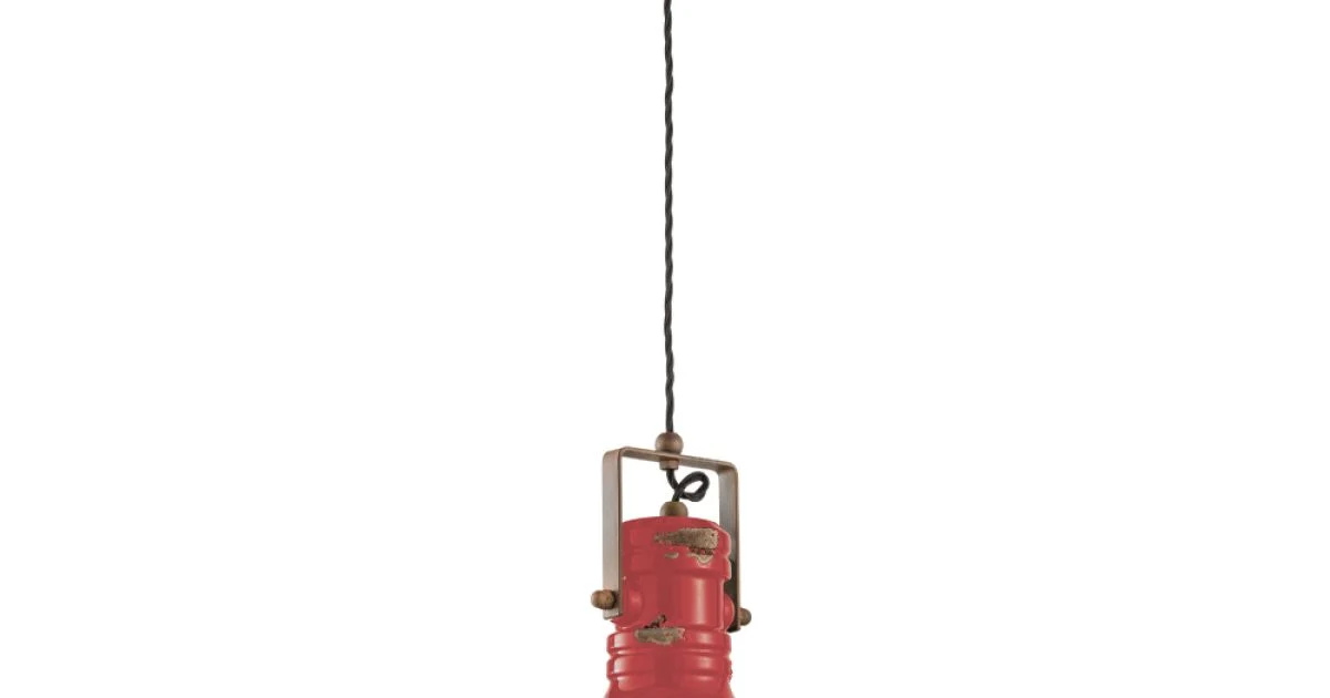 Lampada Sospensione Design Industriale in Ferro, Vetro e Ceramica - Urban