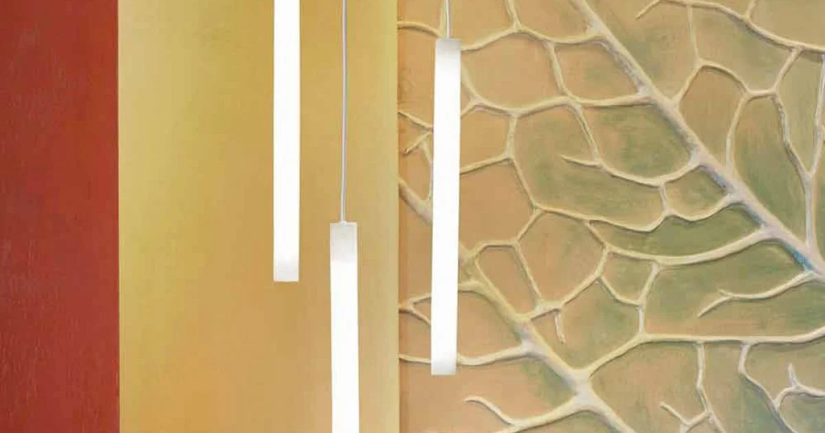 Lampada sospensione a tubo di design Slide Flux Hanging,in metacrilato