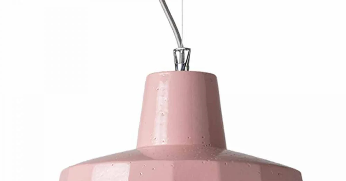 Lampada sospesa 30 cm, in ottone e maiolica toscana, Rossi Toscot