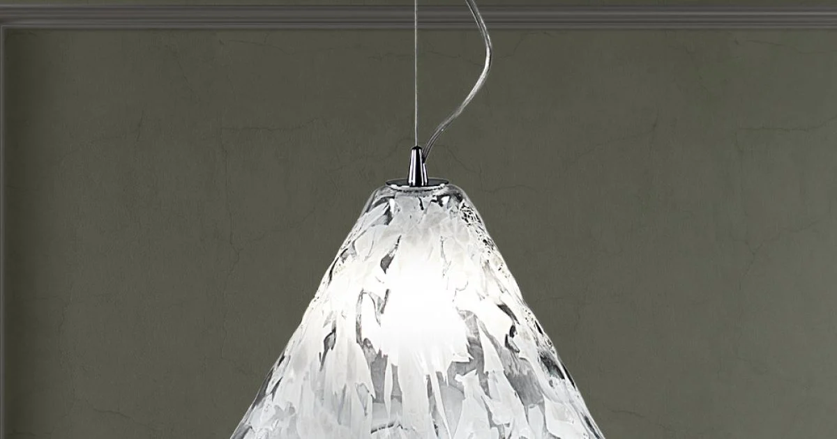 Lampada Sospesa Artigianale in Vetro di Venezia Soffiato 35 46 cm - Mary