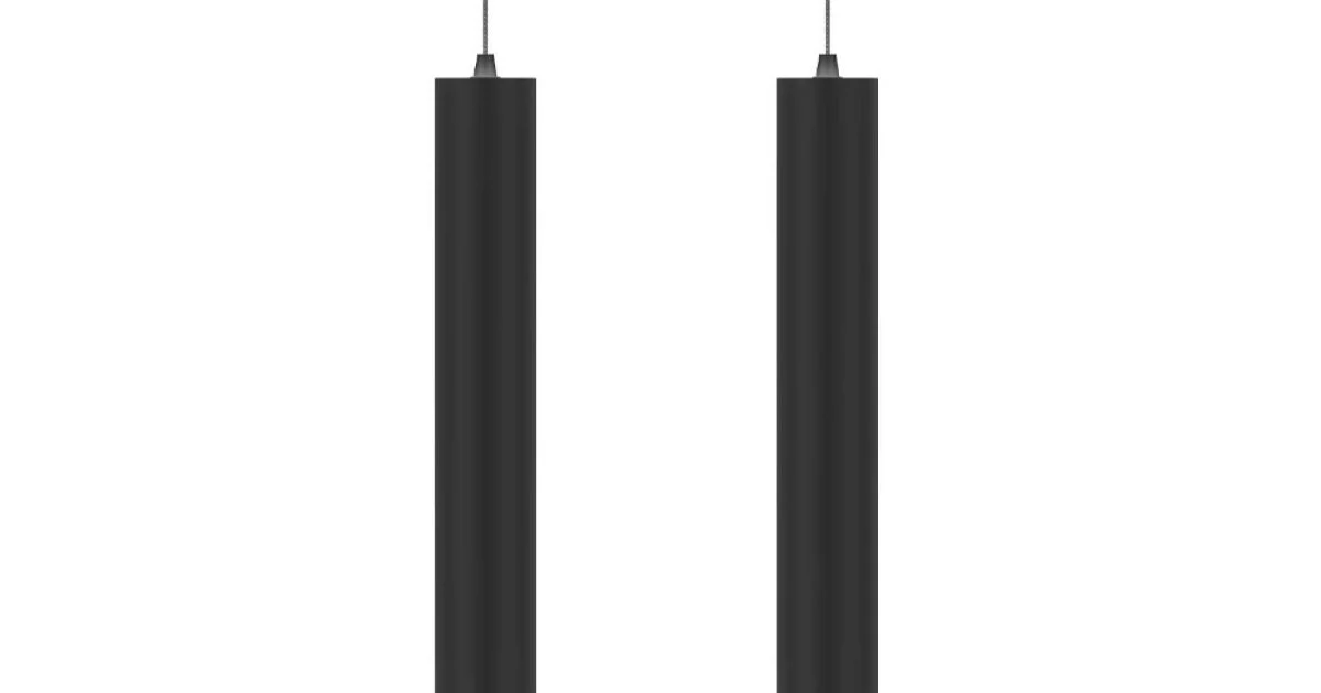 Lampada Sospesa da Incasso in Alluminio Bianco o Nero, 2 Pezzi - Rebolla