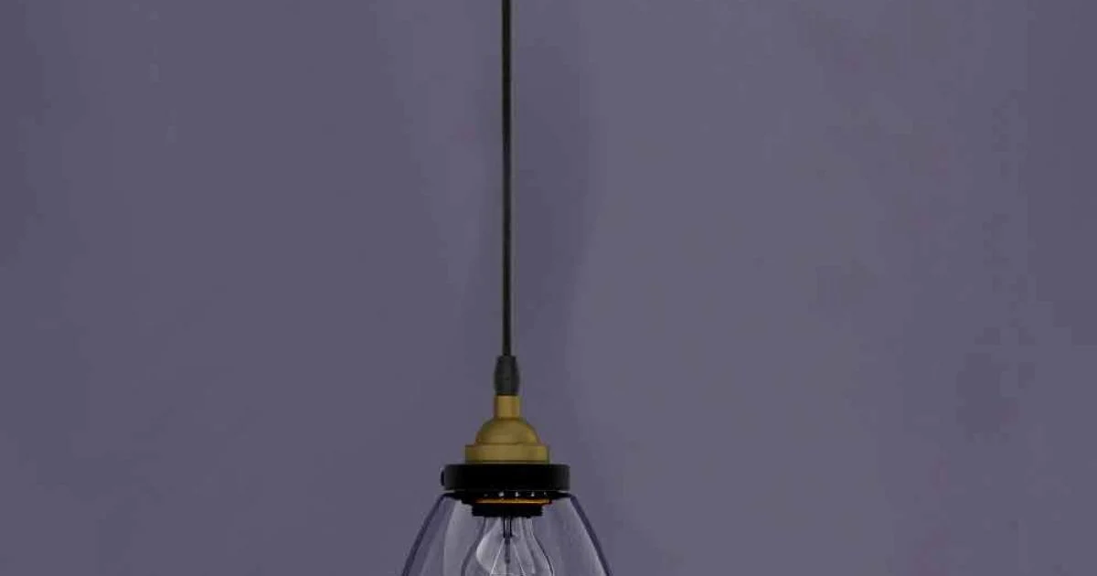 Lampada Sospesa di Design in Metallo e Vetro Trasparente Made in Italy - Clizia