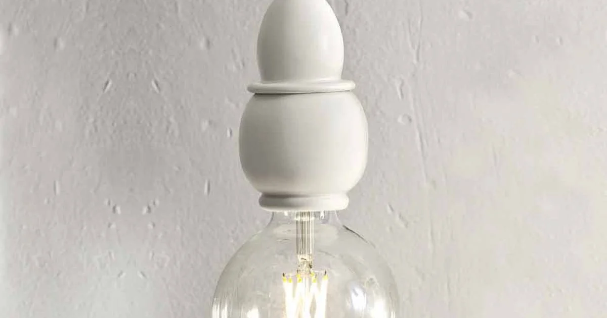 Lampada Sospesa in Ceramica Shabby Chich con Cavo  3 mt – Fate Aldo Bernardi