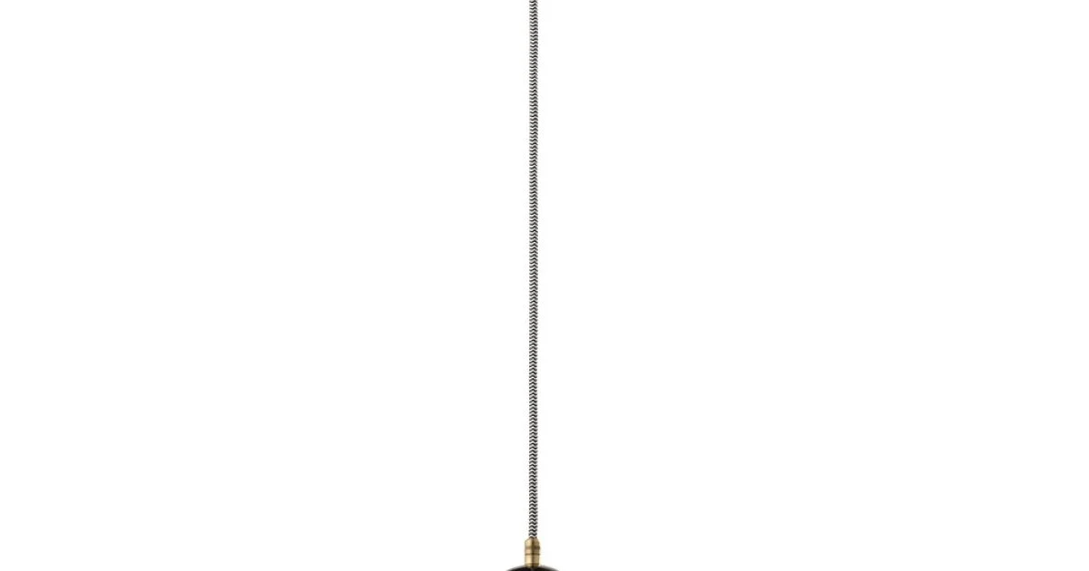 Lampada Sospesa in Ceramica Nera e Ferro Design Vintage Industriale - Bew