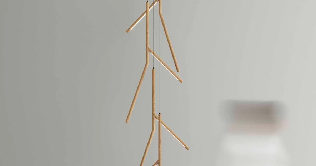 Lampadario a Sospensione con Rosone Unico in Legno Made in Italy - Orlov
