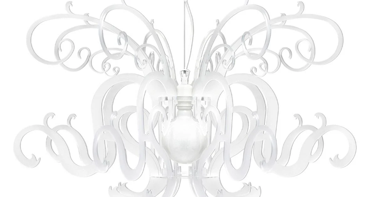 Lampadario a Sospensione in Plexiglass Bianco Design Riciclabile - Sancio