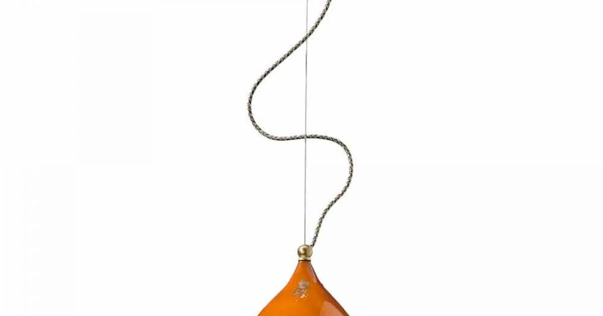 Lampadario a sospensione stile retrò artigianale Ferroluce