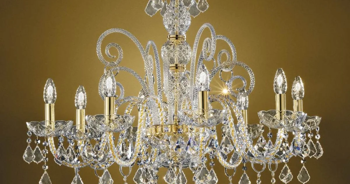 Lampadario Classico 8 Luci in Vetro Veneziano Made in Italy - Fiorentino
