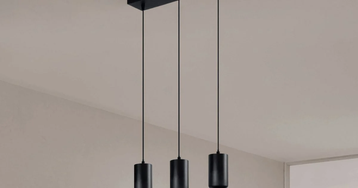 Lampadario con 3 LED in Alluminio Verniciato a Polvere e Cavo Regolabile - Buxus