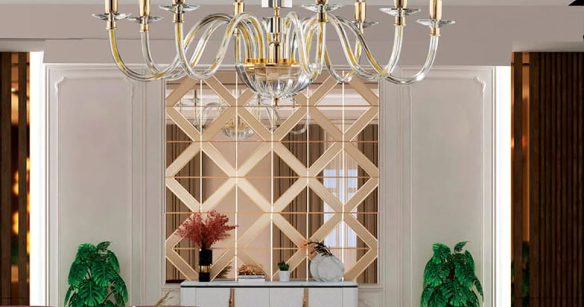 Lampadario in con Vetro e Strass Made in Italy - Innsbruck