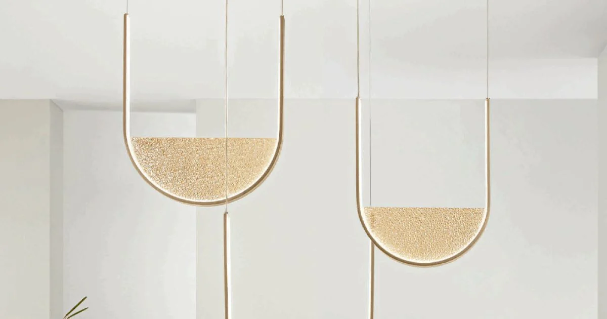 Lampadario in Metallo con Inserto Amovibile in Vetro Granigliato - Catalpa