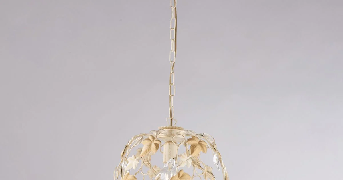 Lampadario in metallo con strass in cristallo per interni eleganti – Orchidea