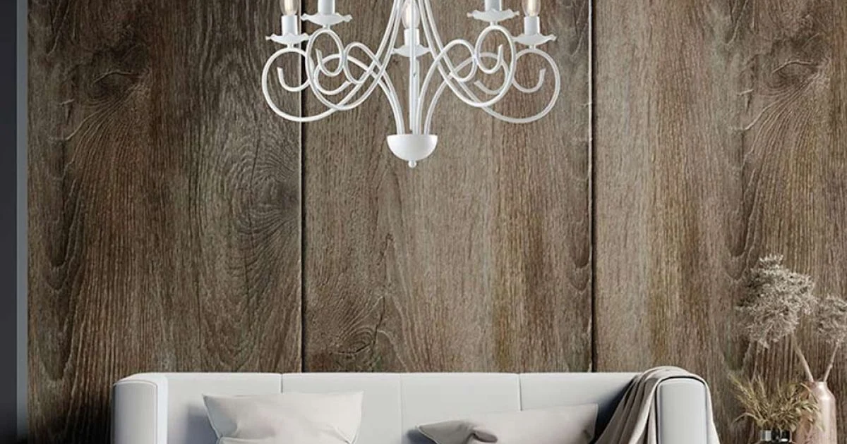 Lampadario in metallo e vetro per illuminare interni con stile elegante – Laguna