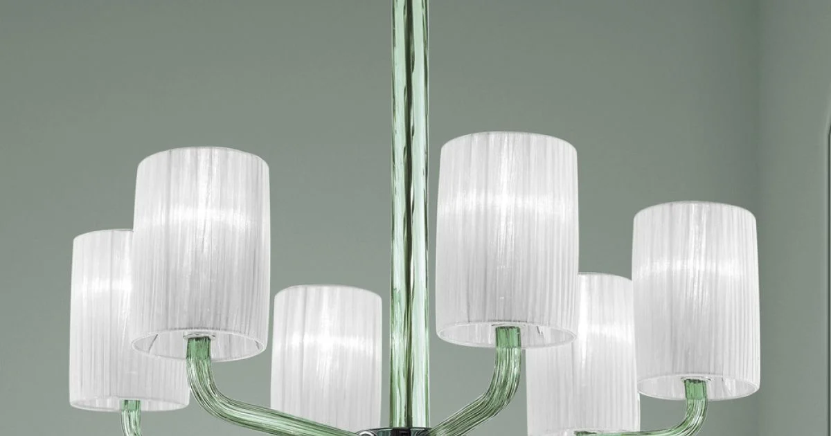 Lampadario in Vetro di Venezia e Metallo Fatto a Mano in Italia - Graham