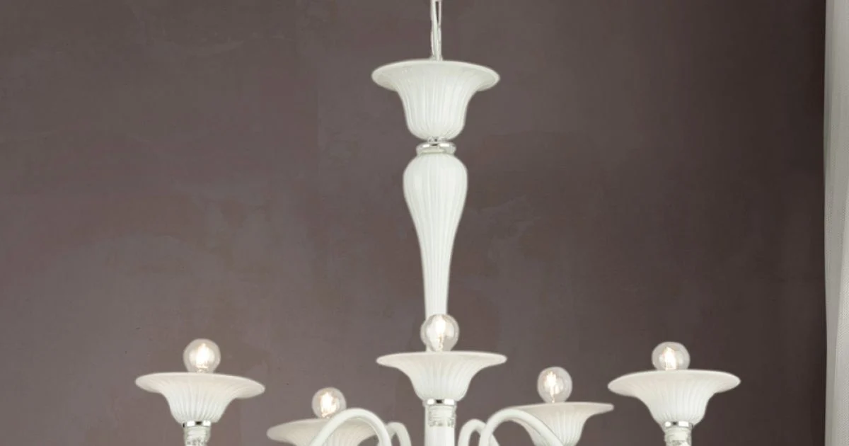 Lampadario in Vetro di Venezia Soffiato a Mano Stile Classico - Demetra