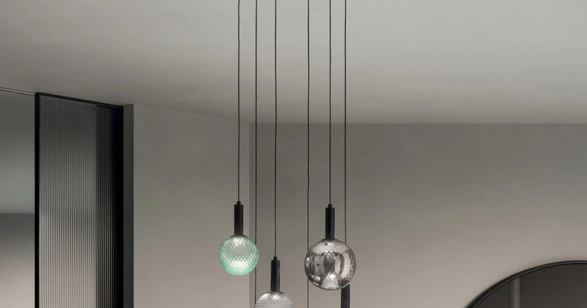 Lampadario in Vetro Soffiato Colorato e con Decorazione Balloton - Fairy