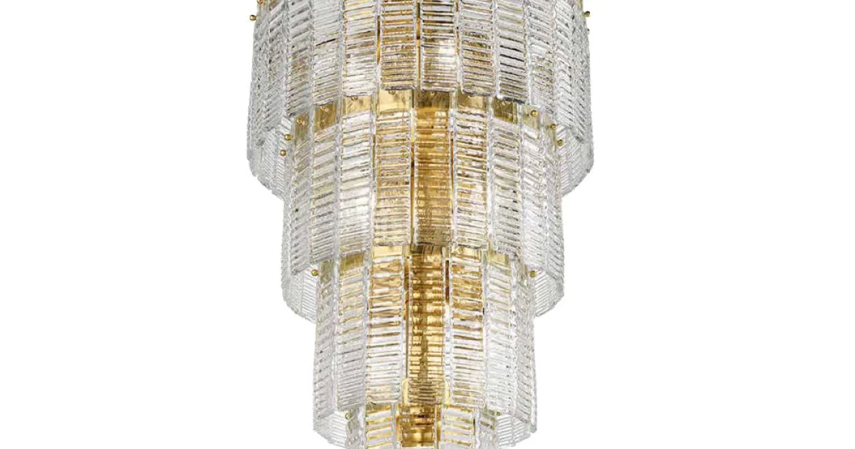 Lampadario Moderno 12 Luci in Vetro Artigianale Lusso Italiano - Valadier