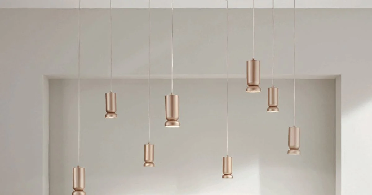Lampadario Moderno in Alluminio Verniciato a Polvere e Cavo Regolabile - Buxus