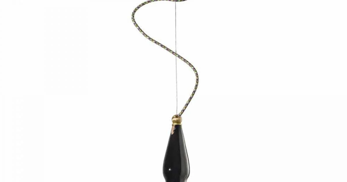 Lampadario sospeso in stile retrò in ceramica Ferroluce