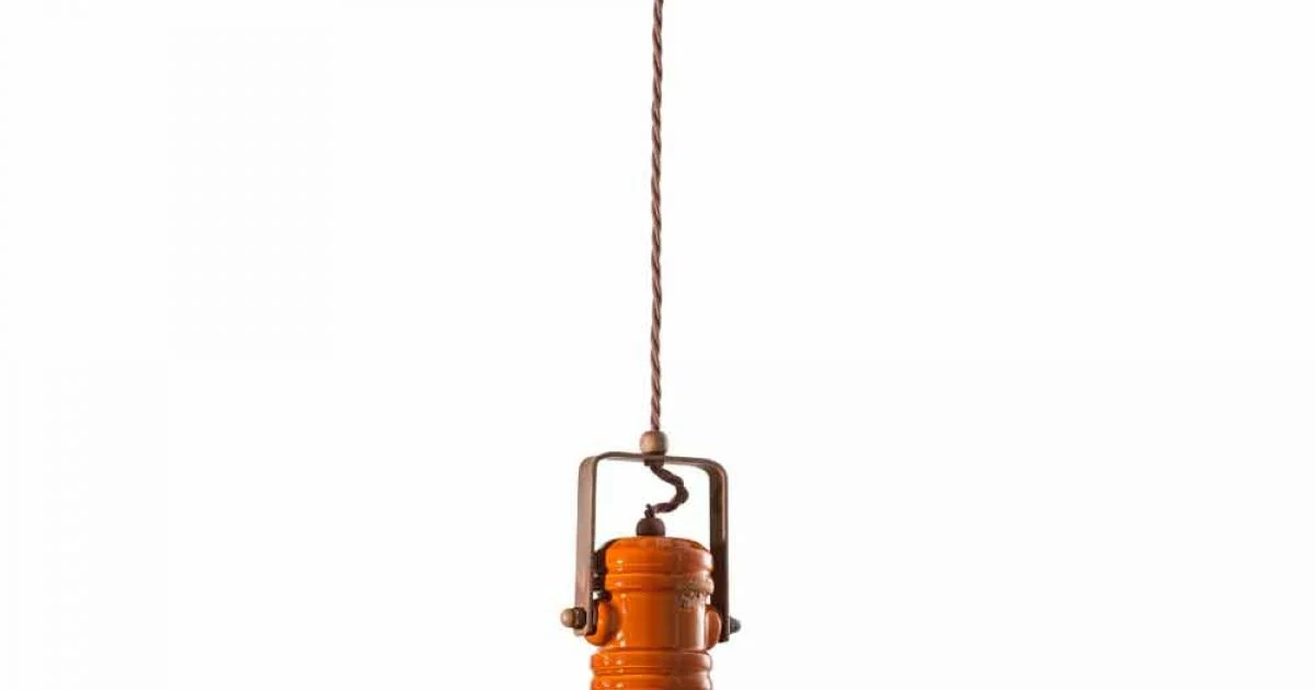 Lampadario vintage di design in ceramica artigianale Cameron Ferroluce