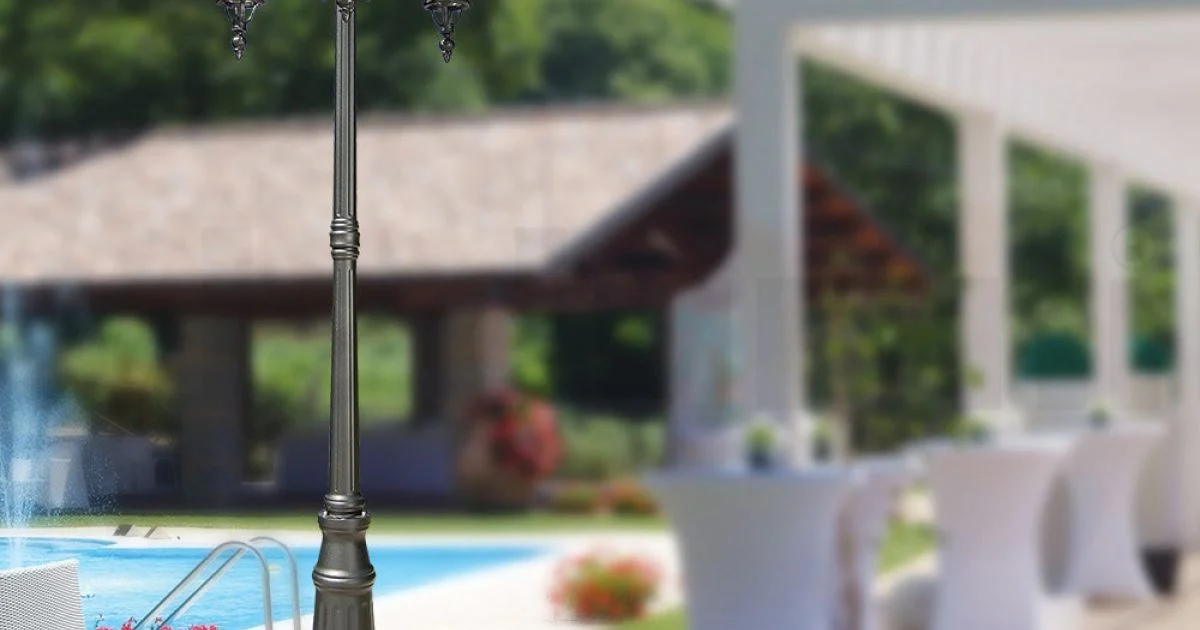 Lampione 3 Luci Stile Vintage in Alluminio Antracite Made in Italy - Impero