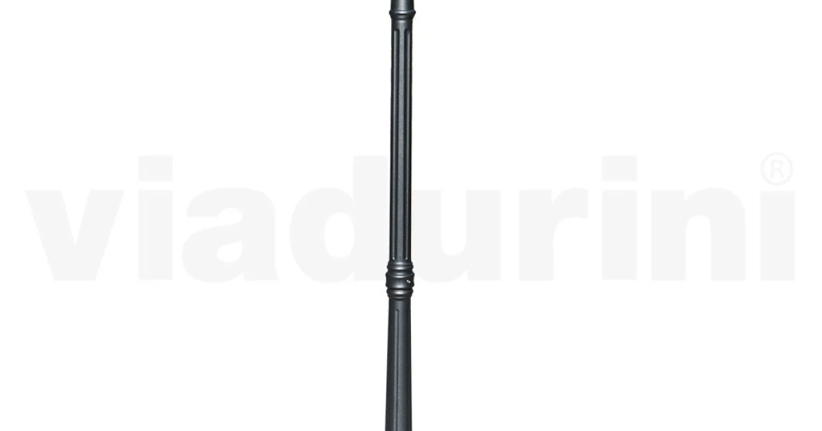 Lampione Alto 178 cm in Vetro e Alluminio Antracite Made in Italy - Scintilla