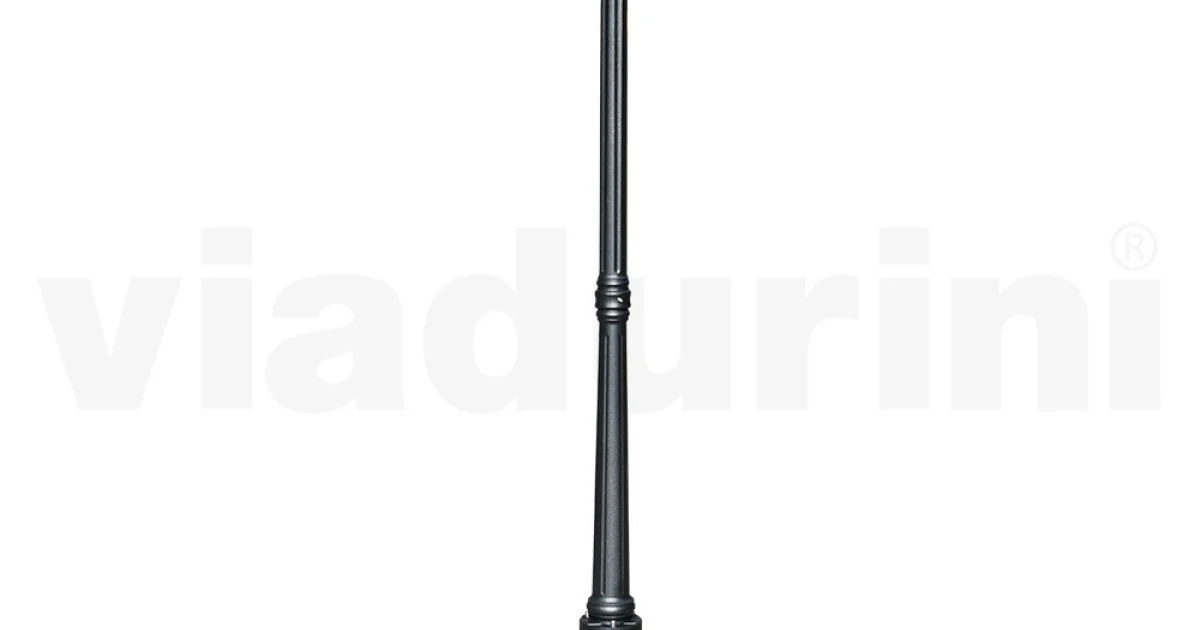 Lampione Alto 214 cm in Vetro e Alluminio Antracite Made in Italy - Scintilla