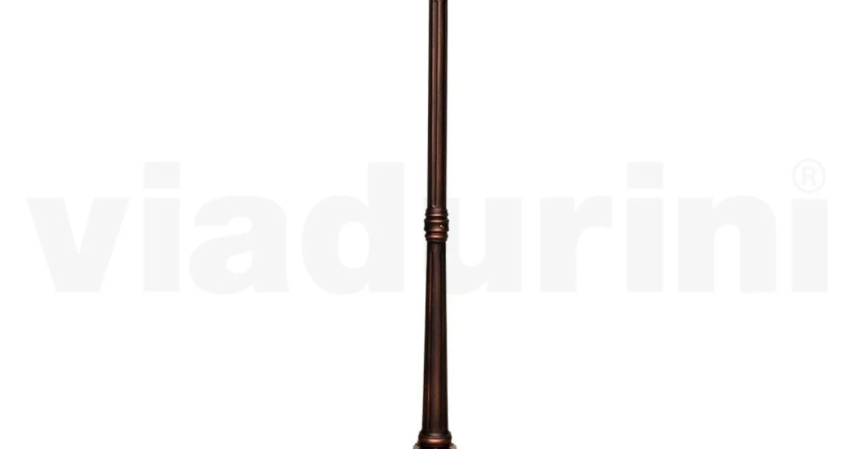 Lampione Alto 215 cm da Giardino in Vetro e 5 Finiture di Alluminio - Pinako