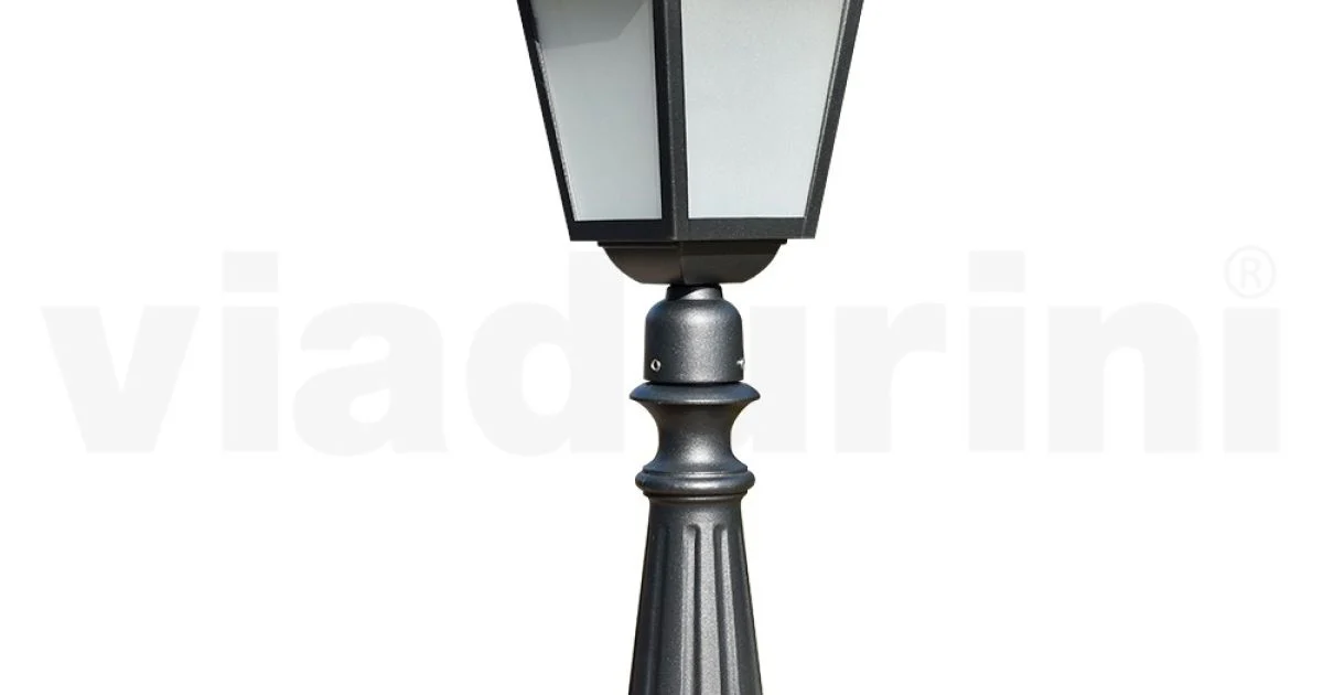 Lampione Alto 76 cm in Vetro e Alluminio Antracite Made in Italy - Scintilla