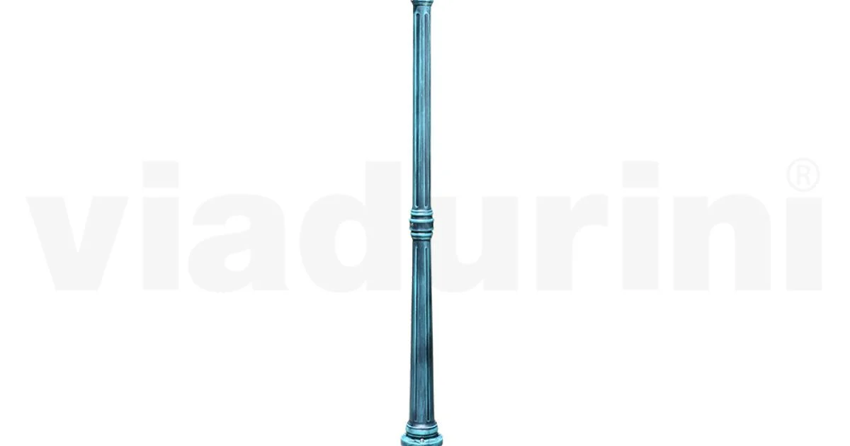 Lampione da Esterno Alto 222 cm in Vetro e Alluminio Pressofuso - Alchimista