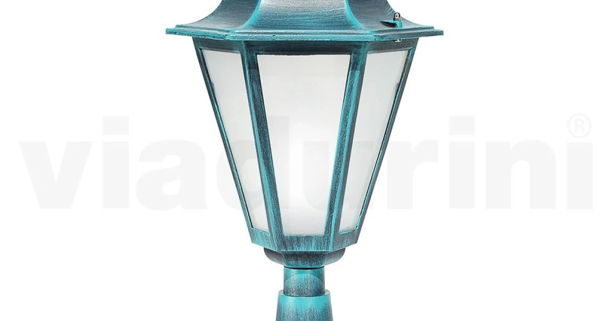 Lampioncino da Giardino in Vetro Sabbiato e 5 Finiture di Alluminio - Pinako