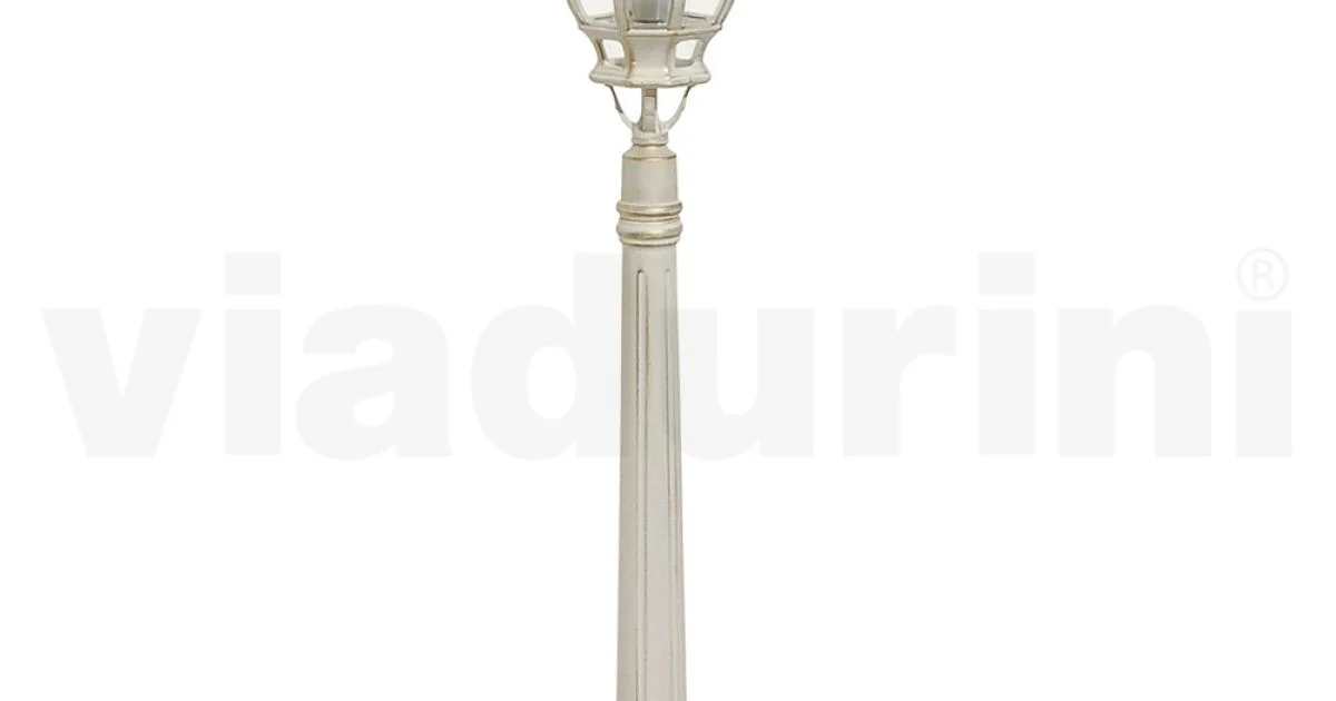 Lampione Stile Vintage in Alluminio Bianco Realizzato in Italia - Dodo