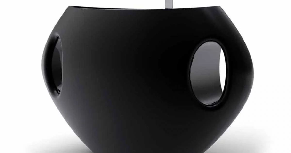 Lavabo a colonna design moderno Pandora made in Italy