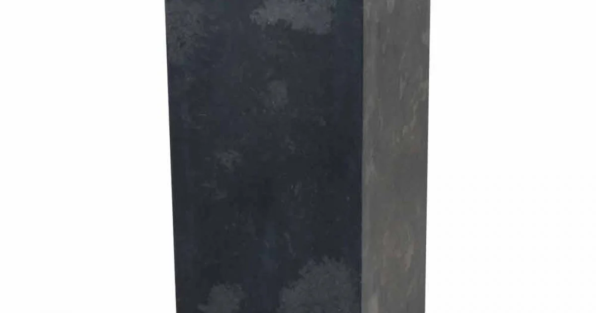 Lavabo a Colonna in Pietra Naturale Nero modello Balik